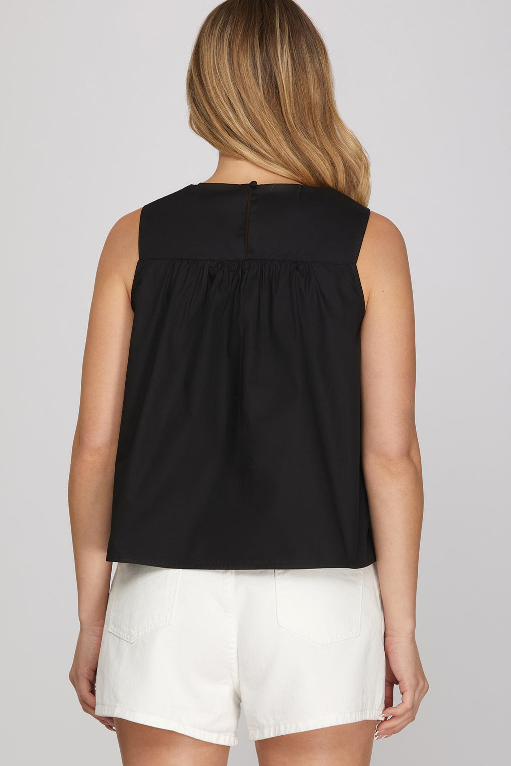 Game Day Sleeveless Ruffle Detail Top