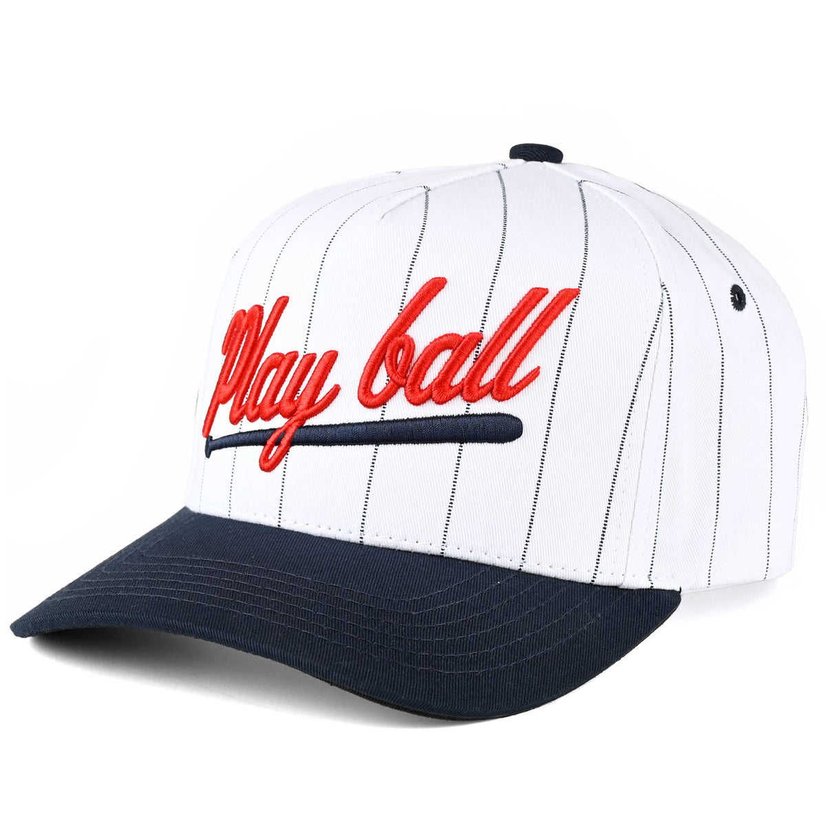 C.C Play Ball Letter Stripe Pattern Trucker Cap