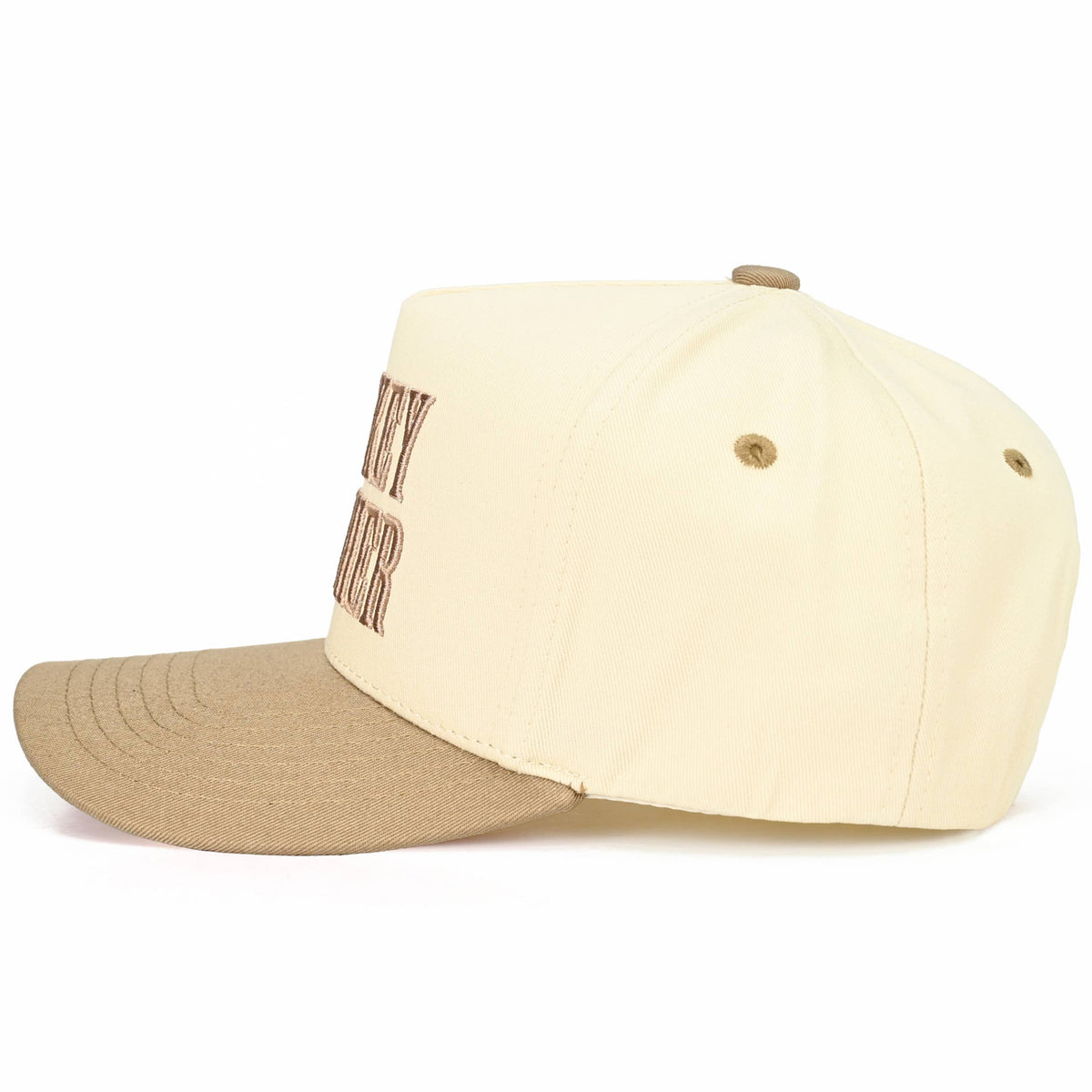 WHISKEY WEATHER Embroidered Letter Two Tone Trucker Hat