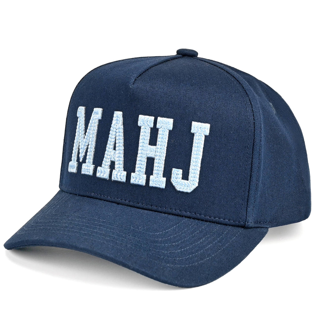 MAHJ Letter Embroidered Two Tone Trucker Hat