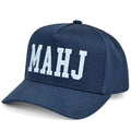 MAHJ Letter Embroidered Two Tone Trucker Hat