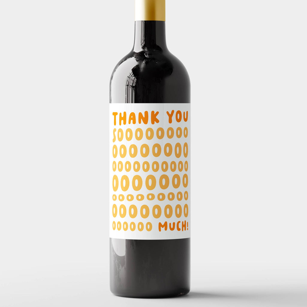 Thank You Gift, Wine Bottle Label