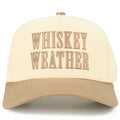 WHISKEY WEATHER Embroidered Letter Two Tone Trucker Hat