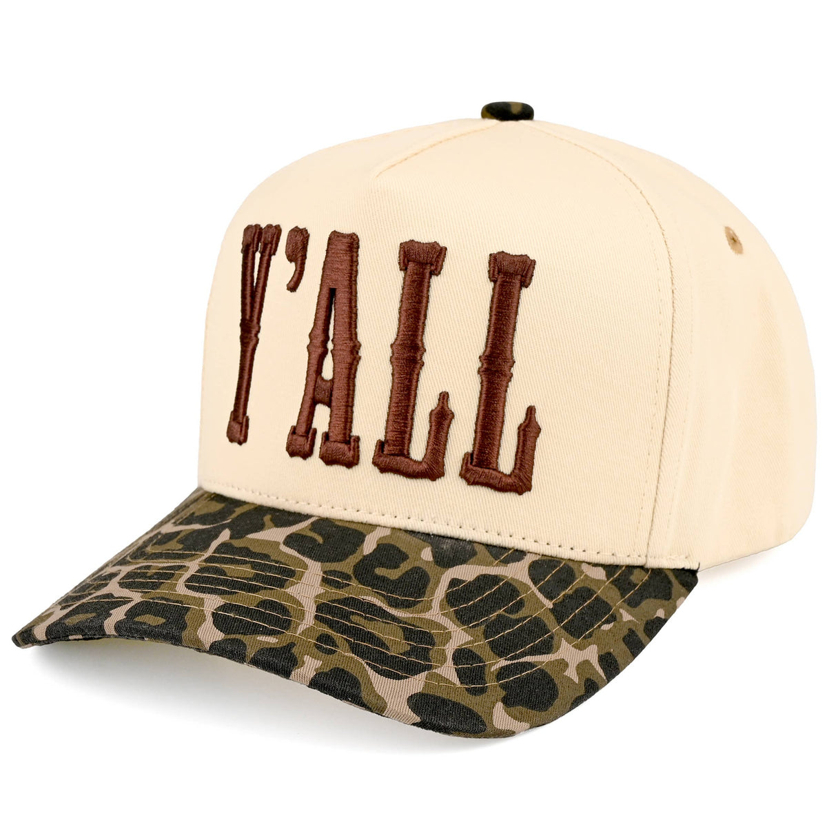 Y'ALL Letter Embroidered Two Tone Trucker Hat